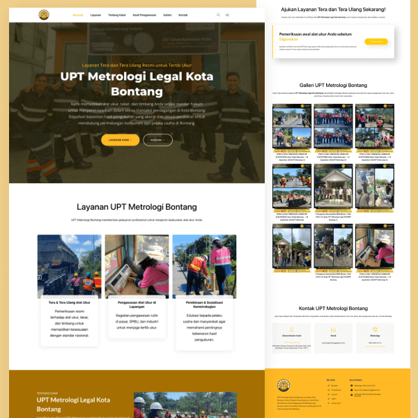 Metrologi Bontang Landing Page