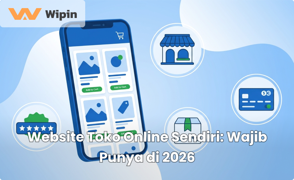 ilustrasi website toko online sendiri untuk UMKM dan bisnis kecil di Indonesia 2026